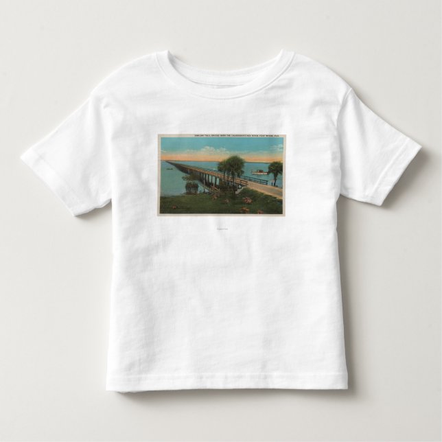 Ft. Myers, Florida - View of Tamiami Trail Bridg Toddler T-Shirt (Front)