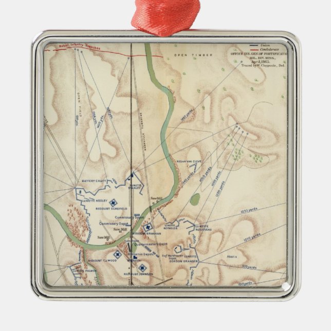 Ft Rosecrans, Tenn Metal Tree Decoration (Front)