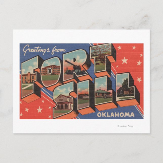 Ft. Sill, Oklahoma - Large Letter Scenes Postcard (Front)