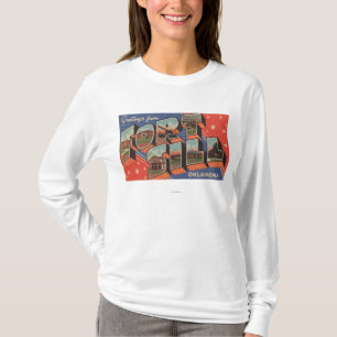 Ft. Sill, Oklahoma - Large Letter Scenes T-Shirt
