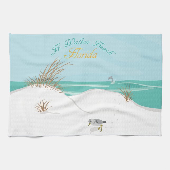 Ft. Walton Beach (Florida) Tea Towel (Horizontal)