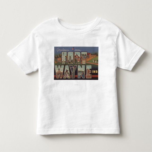 Ft. Wayne, Indiana - Large Letter Scenes 3 Toddler T-Shirt (Front)