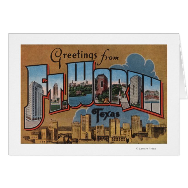 Ft. Worth, Texas - Large Letter Scenes (Front Horizontal)