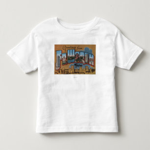 Ft. Worth, Texas - Large Letter Scenes Toddler T-Shirt
