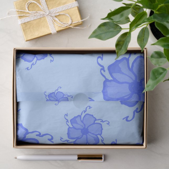 FTF Monochrome Tissue Paper in Blue (Gift)