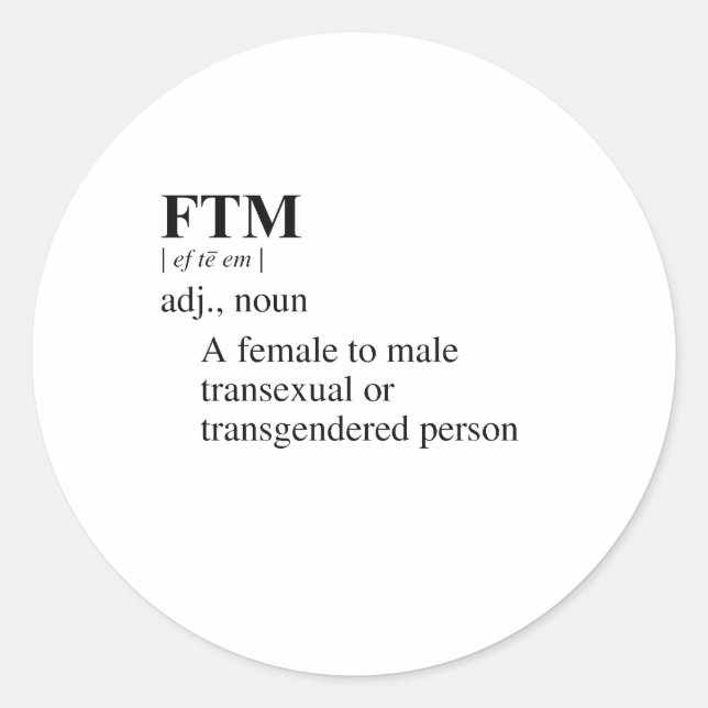 FTM CLASSIC ROUND STICKER (Front)