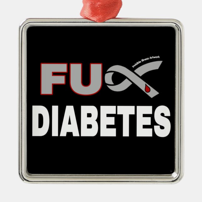 FU Diabetes Metal Tree Decoration (Front)