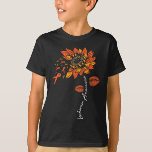 FU Leukaemia Awareness Sunflower Orange Ribbon Sar T-Shirt