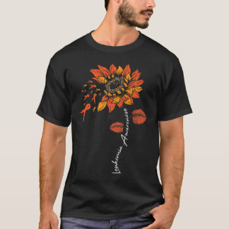FU Leukaemia Awareness Sunflower Orange Ribbon Sar T-Shirt