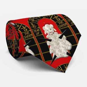 Fu Manchu Lamb - Year of the Sheep Tie