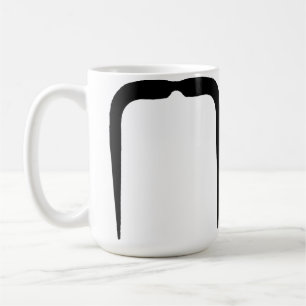 Fu Manchu Moustache in Black Coffee Mug