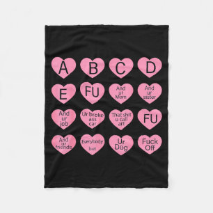 Fu Ur Mom Sister Job Design Fleece Blanket
