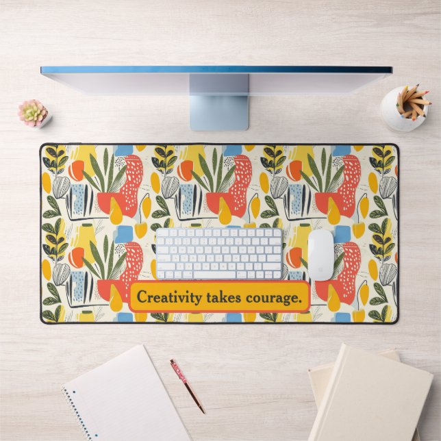 Fuavism Style Vibrant Colours Garden Pot Desk Mat (Office 1)