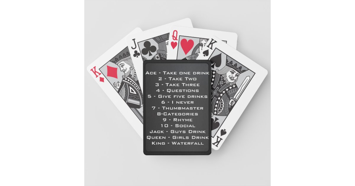 Fubar Or Waterfall Drinking Game Rules Bicycle Playing Cards Zazzle Co Nz
