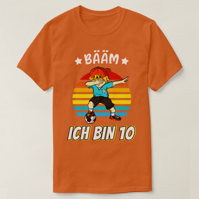 Fubball Fubballer Dab Junge 10 Bday T-Shirt (Design Front)