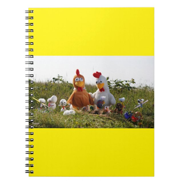 Fubby dyeing eggs from chickens Easter Notebook (Front)