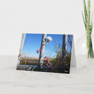 Fubby fantasy, fleeing an animal. thank you card