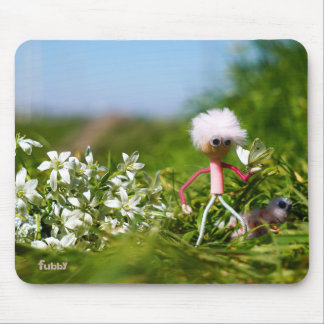 Fubby met Fluffy in a summer landscape. Mouse Pad