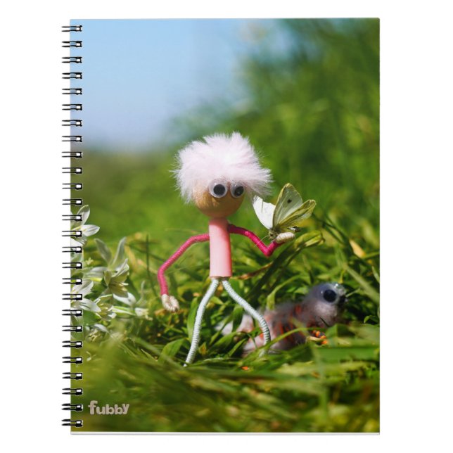 Fubby met Fluffy in a summer landscape. Notebook (Front)