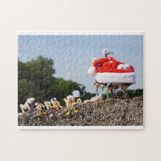 Fubby met kerstmuts avontuur. jigsaw puzzle