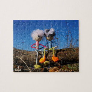 Fubby pair that's romantically in love. jigsaw puzzle