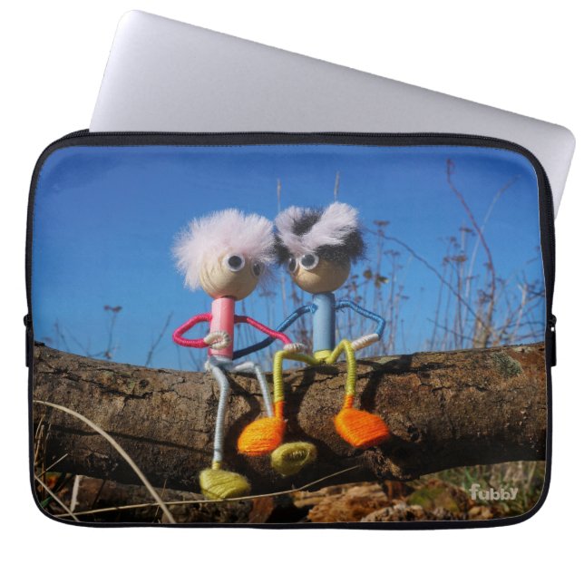 Fubby pair that's romantically in love. laptop sleeve (Front)
