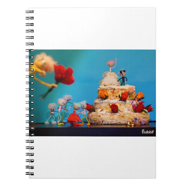 Fubby wedding with bouquet toss. notebook (Front)