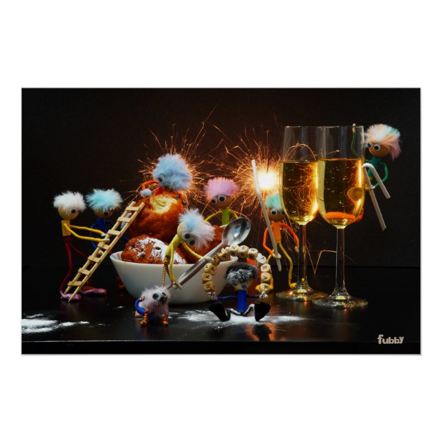 Fubby's New Year's celebration with holidays. Poster (Front)