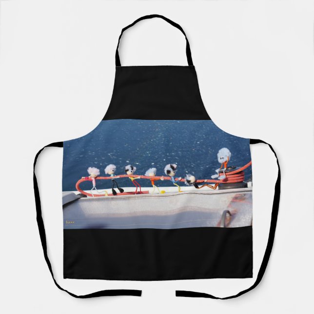 Fubby's running a line from a Zeilboat. Apron (Front)