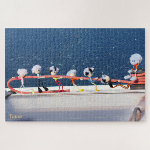 Fubby's running a line from a Zeilboat. Jigsaw Puzzle
