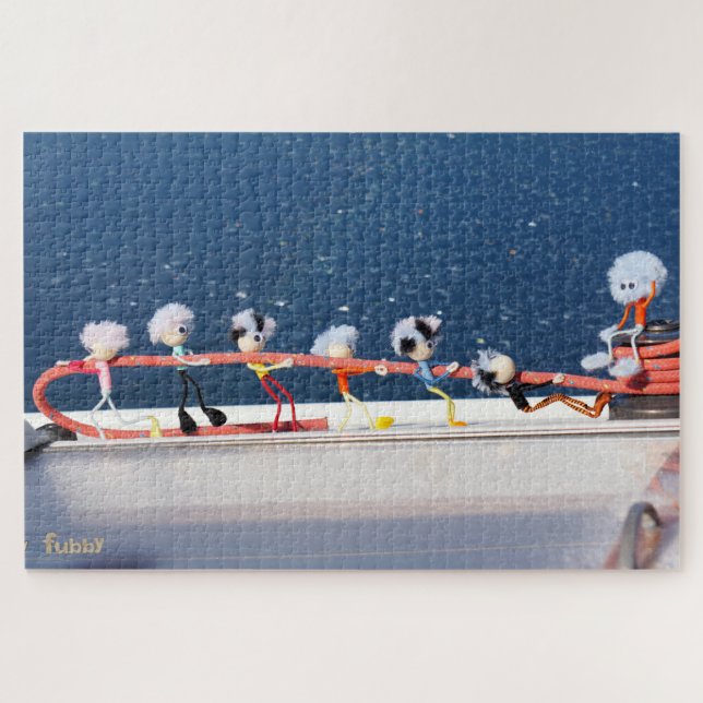 Fubby's running a line from a Zeilboat. Jigsaw Puzzle (Horizontal)