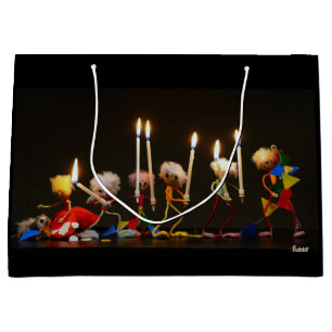 Fubby's that festively walk with candles, funny large gift bag