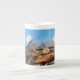 Fubby's who saw the trunk of tree. bone china mug