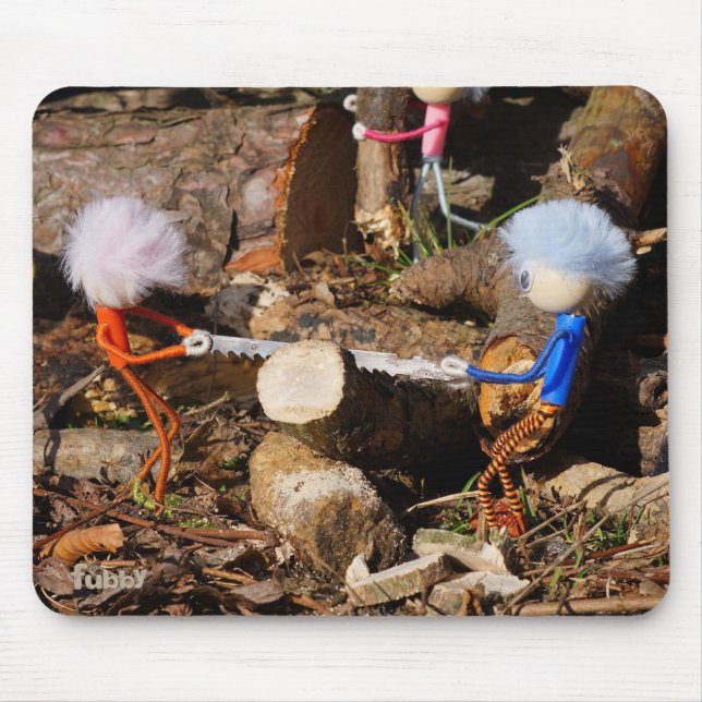 Fubby's who saw wood. mouse pad (Front)