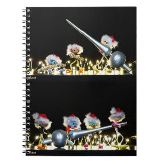 Fubby's with Christmas decorations in a Christmas Notebook