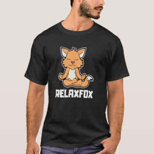 Fuchs Fox Relaxfox Yoga Animal Position Vintage Fr T-Shirt