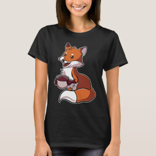 Fuchs Rotfuchs Drinking Coffee Beans T-Shirt
