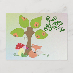 Fuchs unterm Baum Postcard