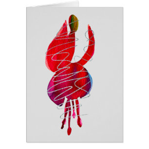 Fuchsia abstract watercolor floral