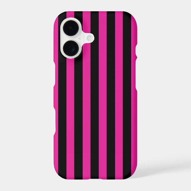 Fuchsia and black candy stripes (Back)