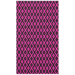 Fuchsia and black diamond pattern tablecloth