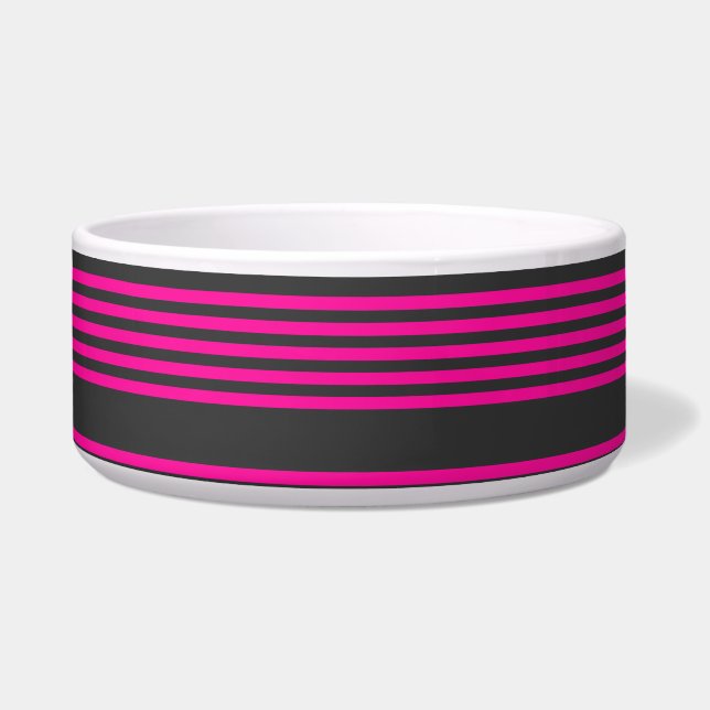 Fuchsia and charcoal five stripes pattern (Front)