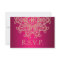 FUCHSIA AND GOLD INDIAN RESPONSE RSVP CARD