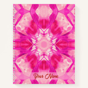 Fuchsia and Pastel Pink Tie Dye Pattern Journal