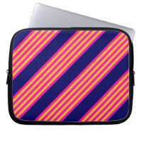 Fuchsia and yellow stripes with navy blue