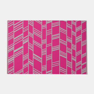 Fuchsia Art Deco Lines Doormat