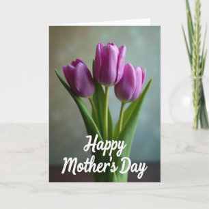 Fuchsia Blooms Mothers Day Card