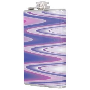 Fuchsia blue gray hip flask