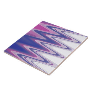 Fuchsia blue gray tile