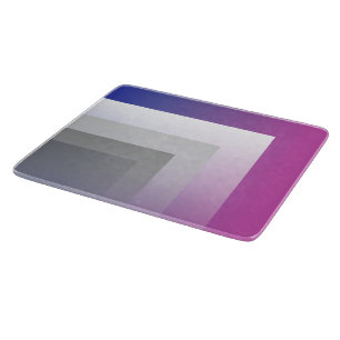 Fuchsia blue grey cutting board